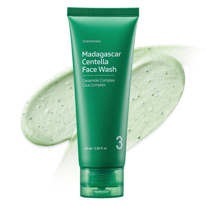 TOSOWOONG Madagascar Centella Face Wash – Mochi Whip with Capsules for Blackheads, Clogged Pores & Excess Sebum | 9 Cica Complex | Korean Skincare, 3.38 fl oz Avelisse