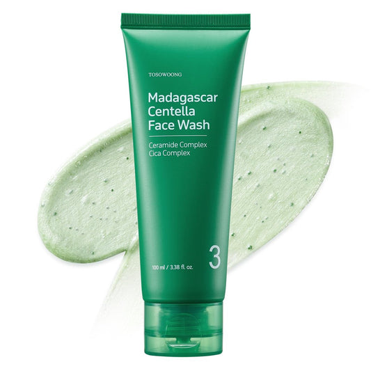 TOSOWOONG Madagascar Centella Face Wash – Mochi Whip with Capsules for Blackheads, Clogged Pores & Excess Sebum | 9 Cica Complex | Korean Skincare, 3.38 fl oz Avelisse