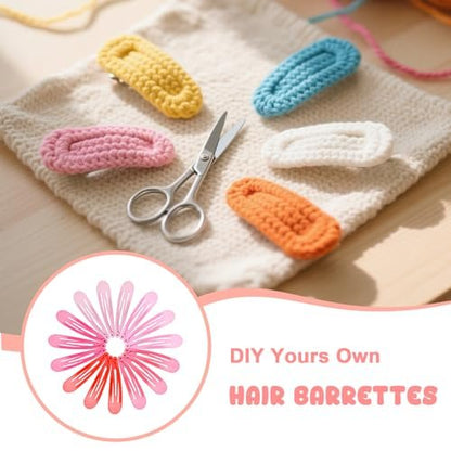 NEBURORA 150 Pcs Colorful Snap Hair Clips - 30 Colors Hair Barrettes for Girls with Storage Case