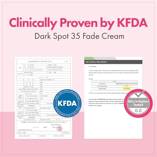 TOSOWOONG Dark Spot 35 Fade Cream – Arbutin, Kojic Acid, Niacinamide – Hyperpigmentation & Discoloration Treatment for Face & Body – Korean Skincare – 50ml / 1.69 fl. oz. Avelisse