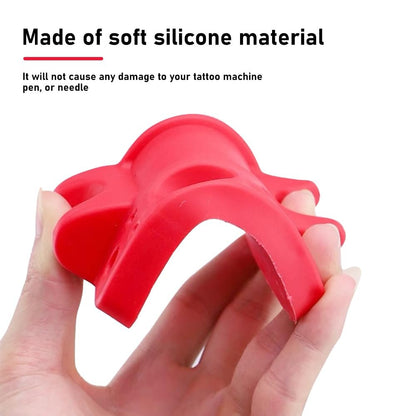2 Pack Tattoo Machine Holder with 300 Pcs Silicone Tattoo Ink Caps - Tattoo Cup Holder for Home, Salon, Nail Art