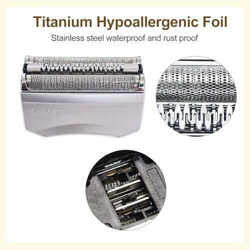7-Series 70S Replacement Head Compatible with Braun 795, 790cc, 7899cc, 720cc, 720s-4, 750, 760, 7383, 9565, 9585 Electric Shavers – Quick to Clean, Silver (1 Pack) Avelisse