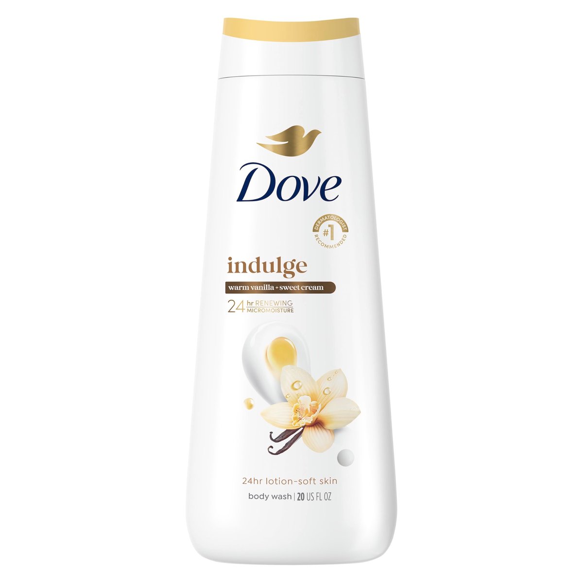 Dove Indulge Body Wash Warm Vanilla + Sweet Cream - 20 Fl Oz - görsel 2