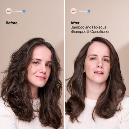 Suave Bamboo & Hibiscus Volumizing Conditioner for Fine, Flat Hair – 12.6 oz
