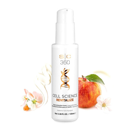 StyleCraft SC360 Cell Science Revitalize Hair Cream - Nourishing & Strengthening Treatment with Apple Cell Extract, Jojoba, Grape Seed & Argan Oils – Frizz Control, Hydration & Shine - 100mL