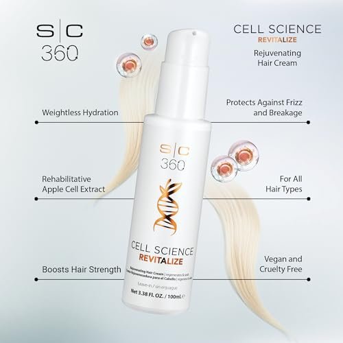 StyleCraft SC360 Cell Science Revitalize Hair Cream - Nourishing & Strengthening Treatment with Apple Cell Extract, Jojoba, Grape Seed & Argan Oils – Frizz Control, Hydration & Shine - 100mL - görsel 4