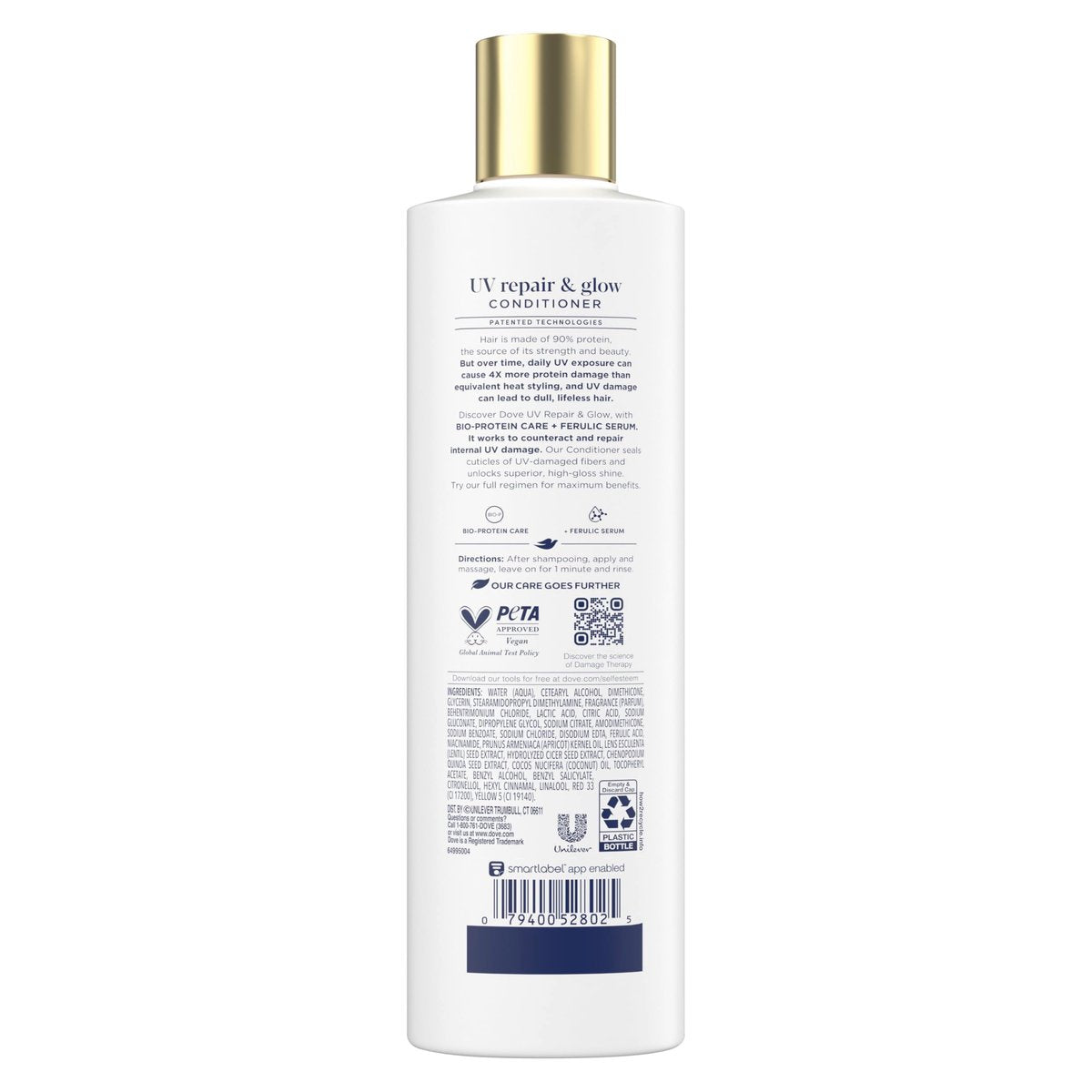 Dove Damage Therapy Conditioner UV Repair & Glow with Ferulic Serum - 12 oz - görsel 3