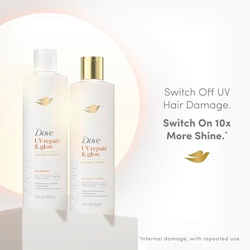 Dove Damage Therapy Conditioner UV Repair & Glow with Ferulic Serum - 12 oz - görsel 10
