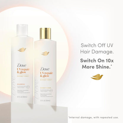 Dove Damage Therapy Conditioner UV Repair & Glow with Ferulic Serum - 12 oz