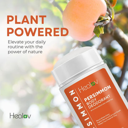 All-Natural Persimmon Deodorant for Women and Men – Extra Strength, Aluminum Free, Long Lasting Body Deodorant with Japanese Persimmon Extract Avelisse