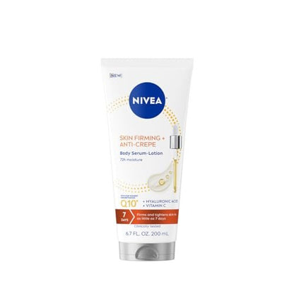 NIVEA Skin Firming & Anti-Crepe Body Serum-Lotion with Q10, Hyaluronic Acid, and Vitamin C - 6.7 Fl Oz