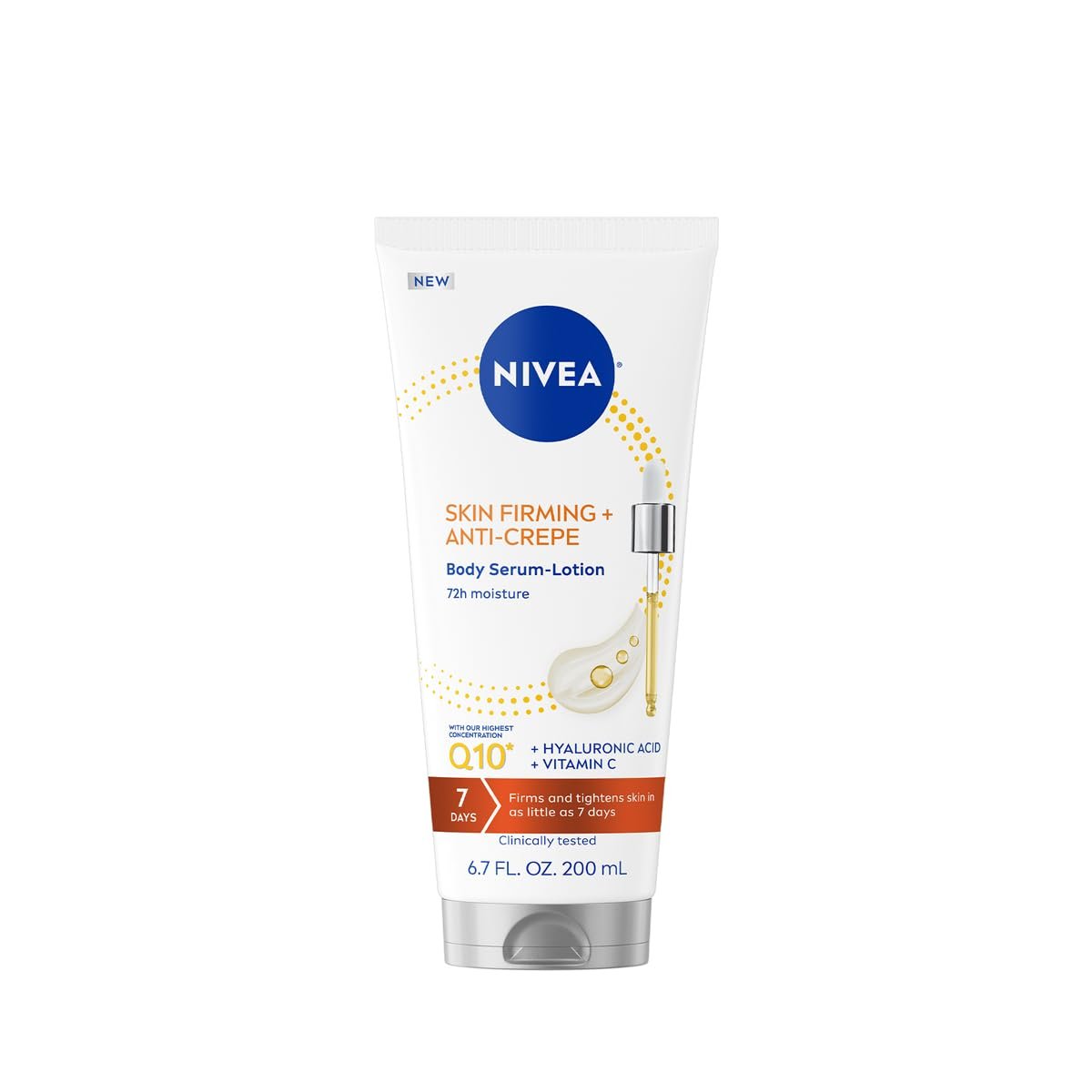 NIVEA Skin Firming & Anti-Crepe Body Serum-Lotion with Q10, Hyaluronic Acid, and Vitamin C - 6.7 Fl Oz - görsel 1