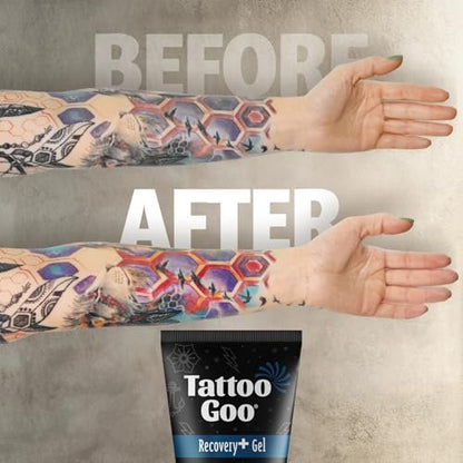 Tattoo Goo Recovery Gel for Tattoo Aftercare, 2 oz – Hydrates & Enhances Healing, Non-Greasy with Panthenol, Allantoin & Glycerin to Soothe Redness & Itch, Helps Ink Appear Brighter Avelisse