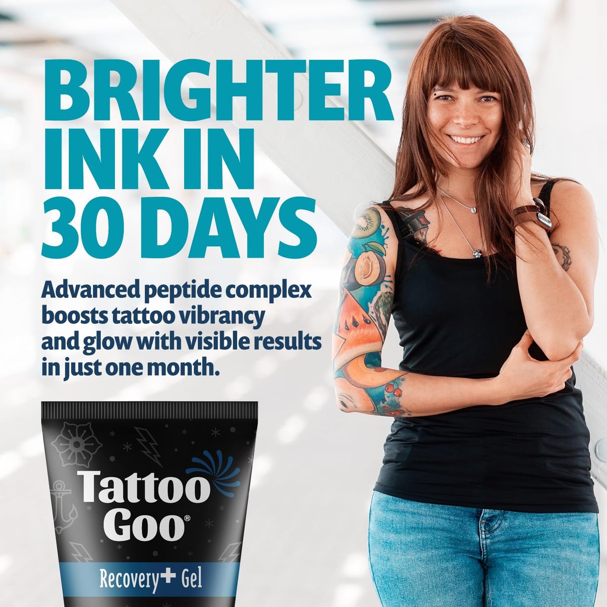 Tattoo Goo Recovery Gel for Tattoo Aftercare, 2 oz – Hydrates & Enhances Healing, Non-Greasy with Panthenol, Allantoin & Glycerin to Soothe Redness & Itch, Helps Ink Appear Brighter Avelisse