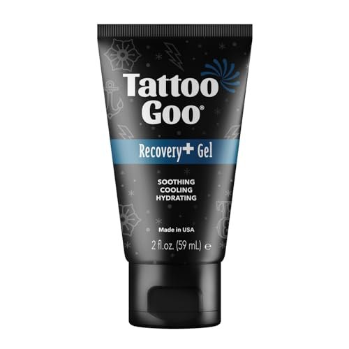 Tattoo Goo Recovery Gel for Tattoo Aftercare, 2 oz – Hydrates & Enhances Healing, Non-Greasy with Panthenol, Allantoin & Glycerin to Soothe Redness & Itch, Helps Ink Appear Brighter Avelisse