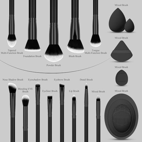 Koccido 26-Piece Makeup Brush Set: Complete Foundation, Eyeshadow & Face Brush Kit - görsel 4