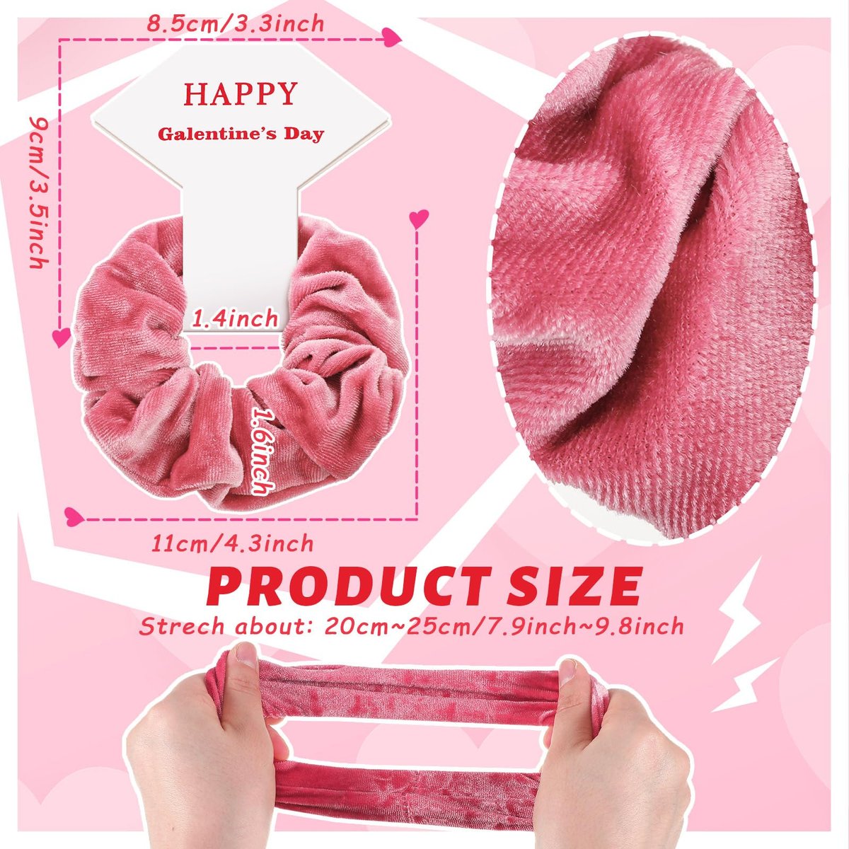 Dimsile 72-Piece Valentine's Day Gift Set: Travel Size Hand Cream, Lip Balm, Makeup Bag & Hair Scrunchies Bulk Set with Organza Bag and Heart Gift Card for Women - görsel 11