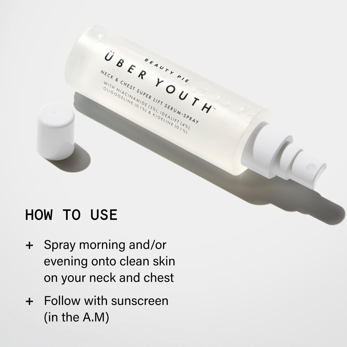 Beauty Pie Über Youth Neck & Chest Tightening Serum Spray – Firming Anti-Aging Serum for Neck & Chest, Lift & Tighten Skin, Hydrating Elasticity Boost, 3.2 fl oz Avelisse