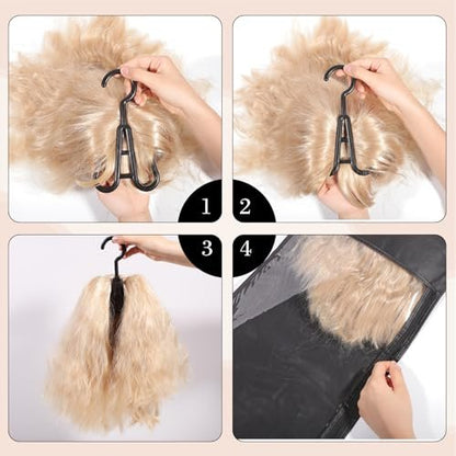 Wig Storage Bags with Hanger, 4-Pack Hair – Cosplayers: Cosplayers often own multiple wigs in different colors and – Image 8