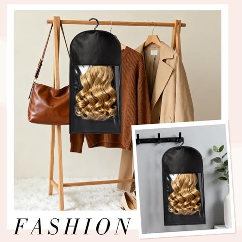 Wig Storage Bags with Hanger, 4-Pack Hair – Material: Nylon – Image 12