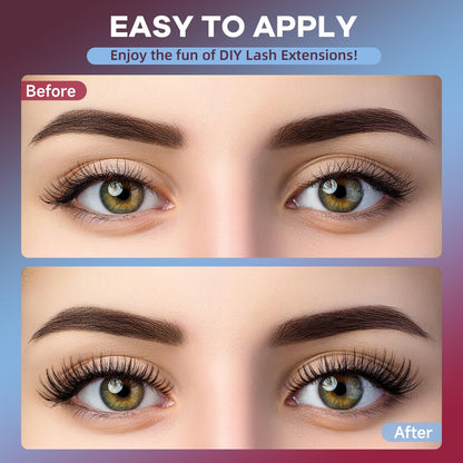 Mayhug Lash Bond and Seal Waterproof Lash Glue – Long Lasting 72H Strong Hold for Clusters, 2-in-1 Adhesive and Sealant for DIY Lash Extensions (5ml+5ml)