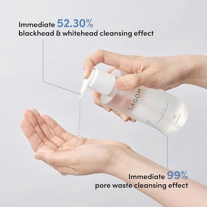LAGOM Micro Pore Cleansing Oil – Daily Lightweight Makeup Remover & Blackhead Dissolver, Korean Skincare, 6.76 Fl Oz Avelisse
