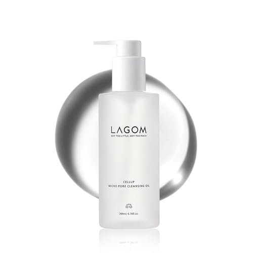 LAGOM Micro Pore Cleansing Oil – Daily Lightweight Makeup Remover & Blackhead Dissolver, Korean Skincare, 6.76 Fl Oz Avelisse