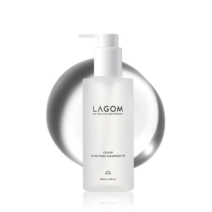 LAGOM Micro Pore Cleansing Oil – Daily Lightweight Makeup Remover & Blackhead Dissolver, Korean Skincare, 6.76 Fl Oz Avelisse