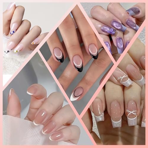 IVICOO French Tip Tool Nail Stamper – Silicone Nail Design Tools, Double Headed Clear Stamper with Lid & Scraper Set for DIY Nail Art - görsel 8