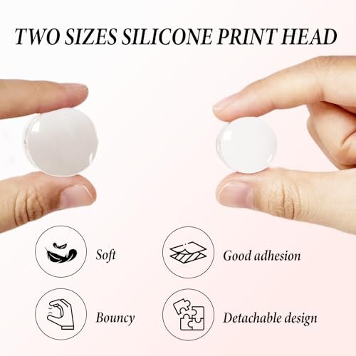 IVICOO French Tip Tool Nail Stamper – Silicone Nail Design Tools, Double Headed Clear Stamper with Lid & Scraper Set for DIY Nail Art - görsel 6