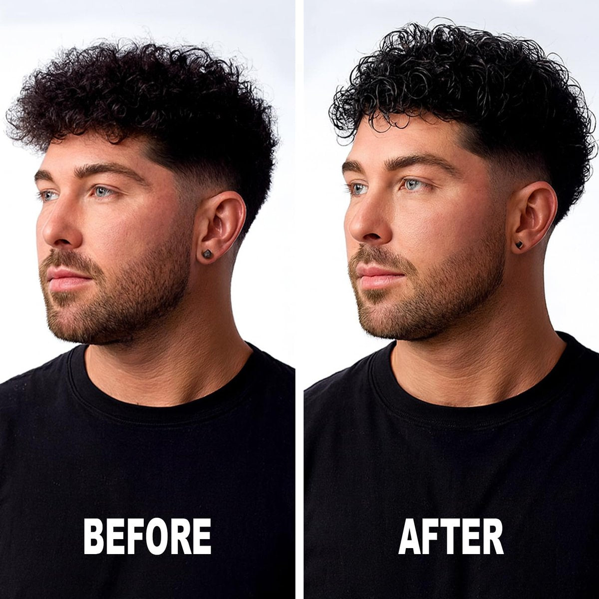 Curl Cream for Men, 5oz | Defines Curls, Controls Frizz & Hydrates with Medium Hold | Sulfate-Free, Organic & Natural Ingredients | Lightweight, Non-Greasy Styling Cream for Wavy & Curly Hair Avelisse