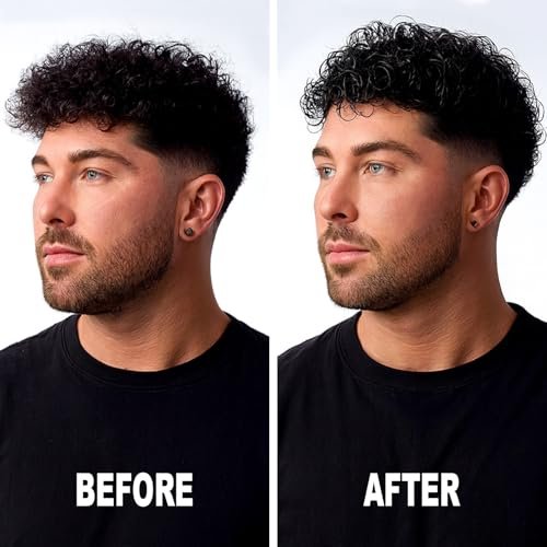 Curl Cream for Men, 5oz | Defines Curls, Controls Frizz & Hydrates with Medium Hold | Sulfate-Free, Organic & Natural Ingredients | Lightweight, Non-Greasy Styling Cream for Wavy & Curly Hair Avelisse