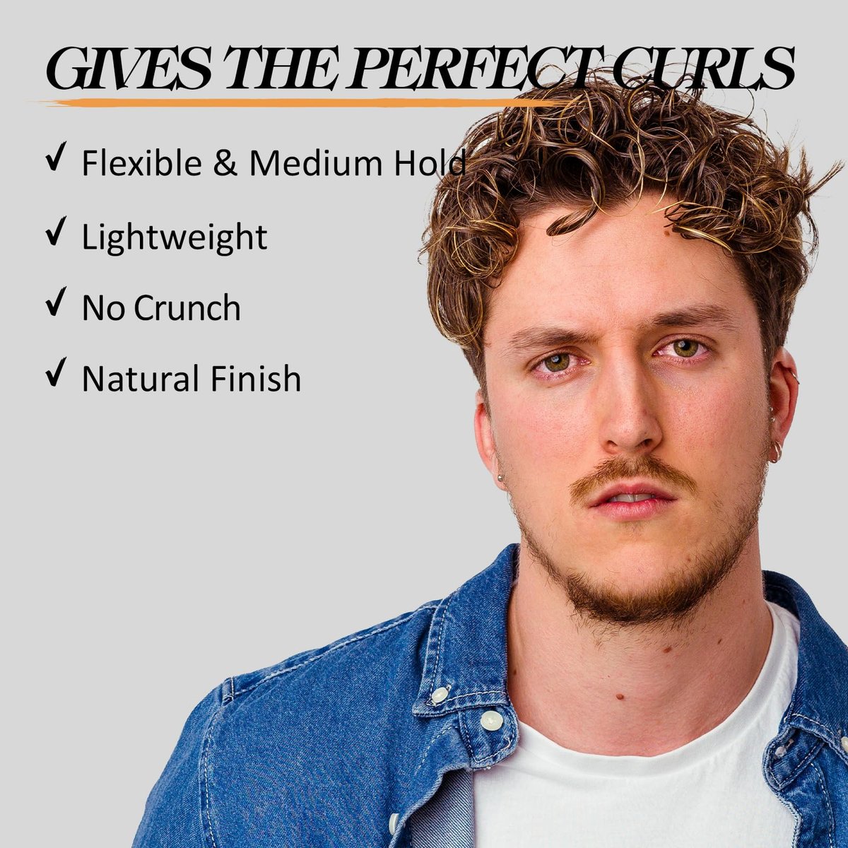 Curl Cream for Men, 5oz | Defines Curls, Controls Frizz & Hydrates with Medium Hold | Sulfate-Free, Organic & Natural Ingredients | Lightweight, Non-Greasy Styling Cream for Wavy & Curly Hair Avelisse