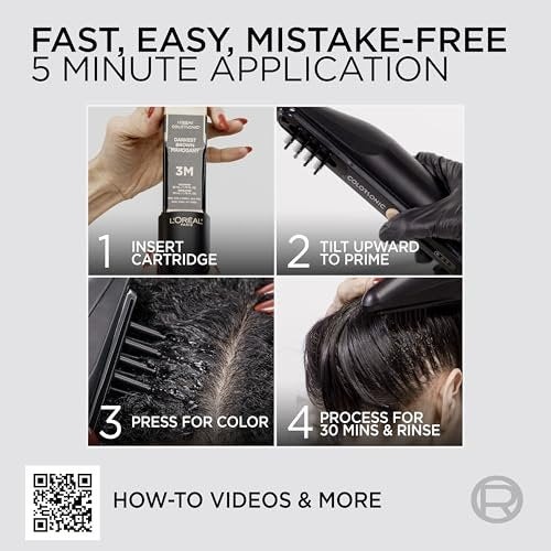 L'Oreal Paris Colorsonic Permanent Hair Dye Device - Mistake-Free Root Touch Up & All Over Color Avelisse
