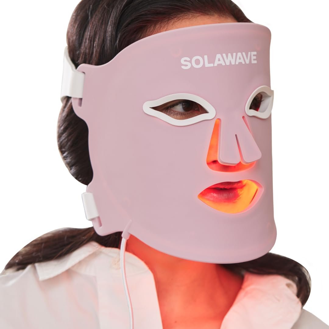 Solawave LED Light Therapy Face Mask – Red, Deep Red, Near Infrared & Amber Lights – Hands-Free Anti-Aging Skincare Mask Avelisse
