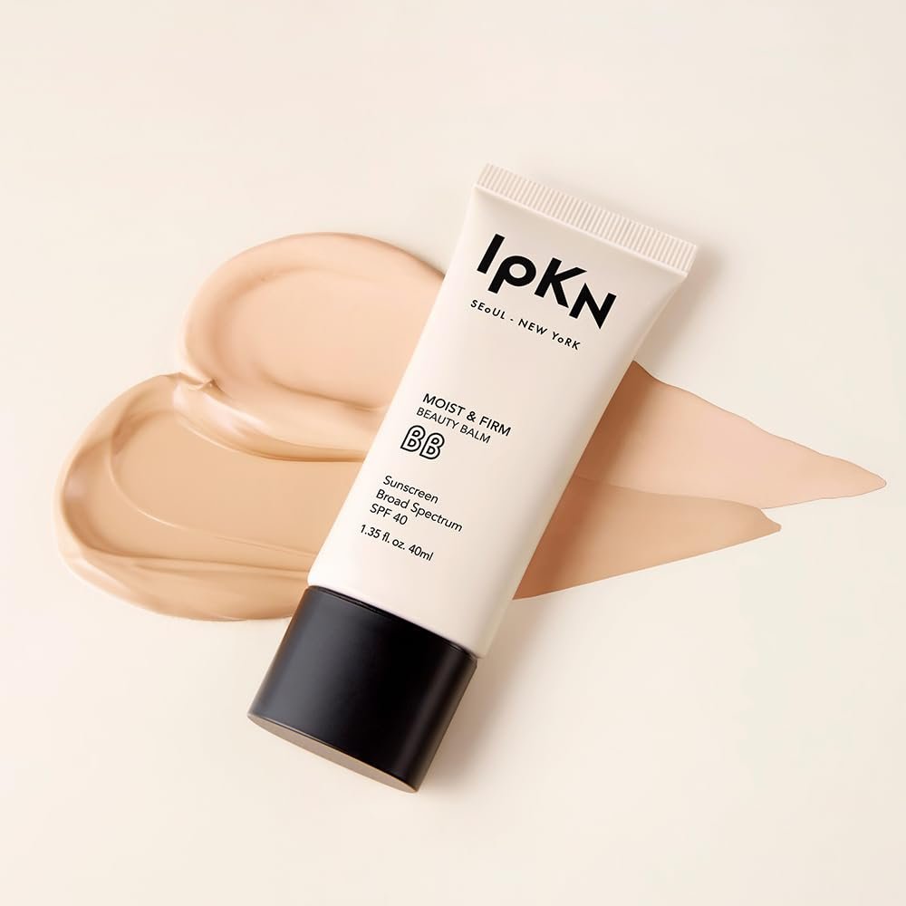 IPKN Moist & Firm BB Cream Light/Medium 40ml - Moisturizing, Buildable Coverage, Lightweight Foundation for All Skin Types, Flawless Natural Finish Avelisse