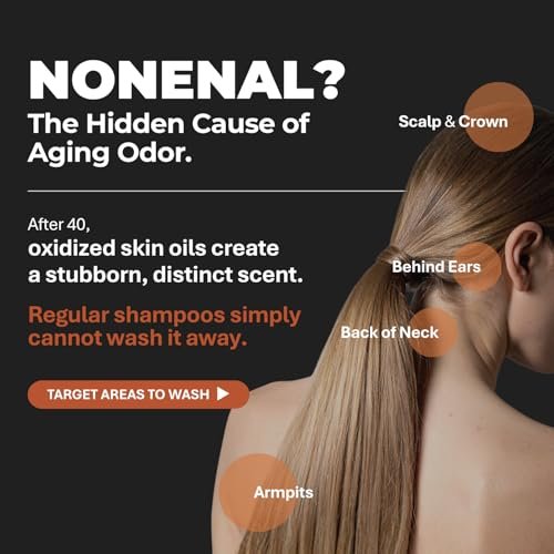 Rememberin Korean Persimmon Shampoo for Scalp Odor & Smelly Scalp – Korean Persimmon Extract, Anti-Dandruff Deep Cleansing with Salicylic Acid & Biotin, Remove Oil & Buildup (17.6 oz / 500g) Avelisse