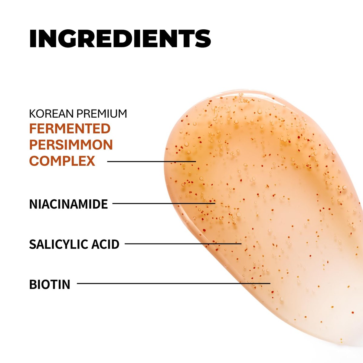 Rememberin Korean Persimmon Shampoo for Scalp Odor & Smelly Scalp – Korean Persimmon Extract, Anti-Dandruff Deep Cleansing with Salicylic Acid & Biotin, Remove Oil & Buildup (17.6 oz / 500g) Avelisse