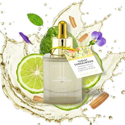 Sand + Fog Violet Sandalwood Eau de Parfum Oil 1.7 oz - Luxury Fragrance Avelisse