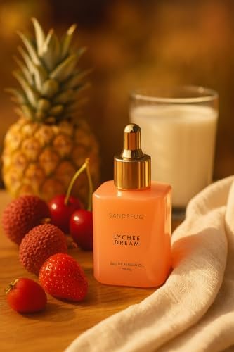 Sand + Fog Lychee Dream Eau de Parfum Oil, 1.7 Fl Oz - Exquisite Long-Lasting Fragrance Avelisse