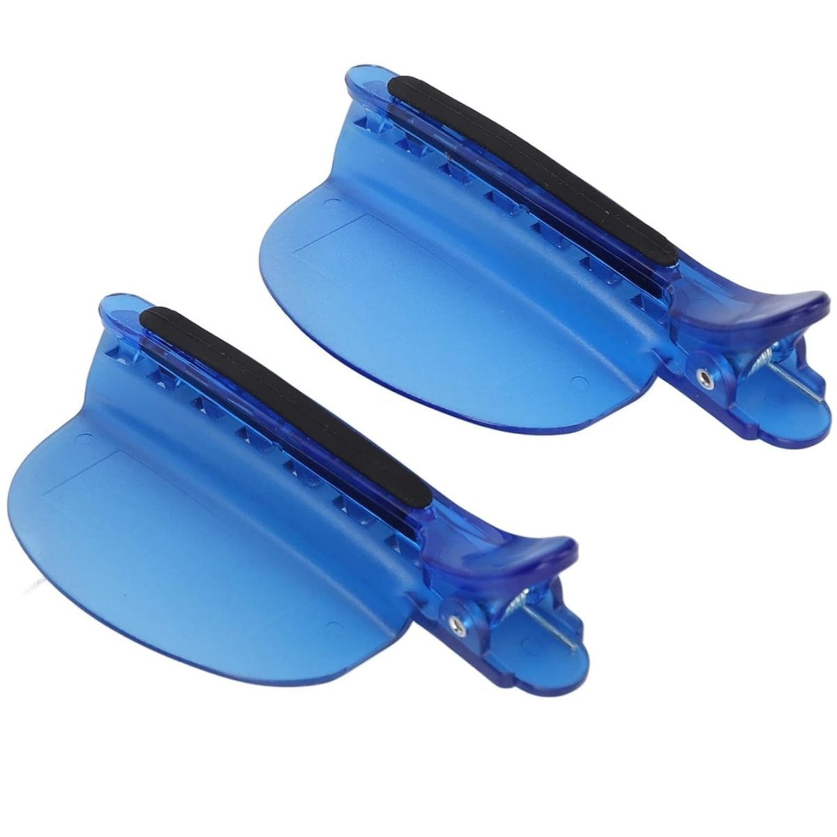 Heat Insulation Sectioning Clips, 2PCS Blue Hair Styling Clips - Wig & Extension Separator Tools 7-Tooth Design (9.5x4.5cm/3.7x1.7in) for Highlighting, Dyeing, Salon & Home Use - görsel 1