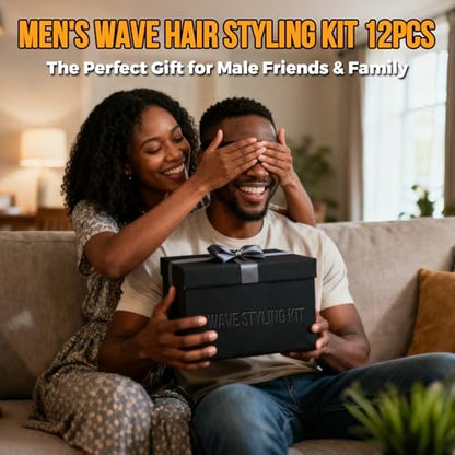 360 Wave Kit for Men: Complete Grooming Set for 360 Waves – 3 Wave Brushes, Durag, Pomade, Shampoo, Rosemary Oil & More – Best Gift Set Avelisse
