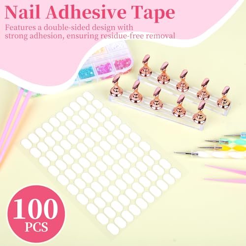 vivinin 25-Piece Nail Art Tools Set - Professional Nail Brushes, Dotting Tools, Striping Pens, Jelly Glue, Tweezers & Sequins Kit for Beginners and Pros - görsel 12
