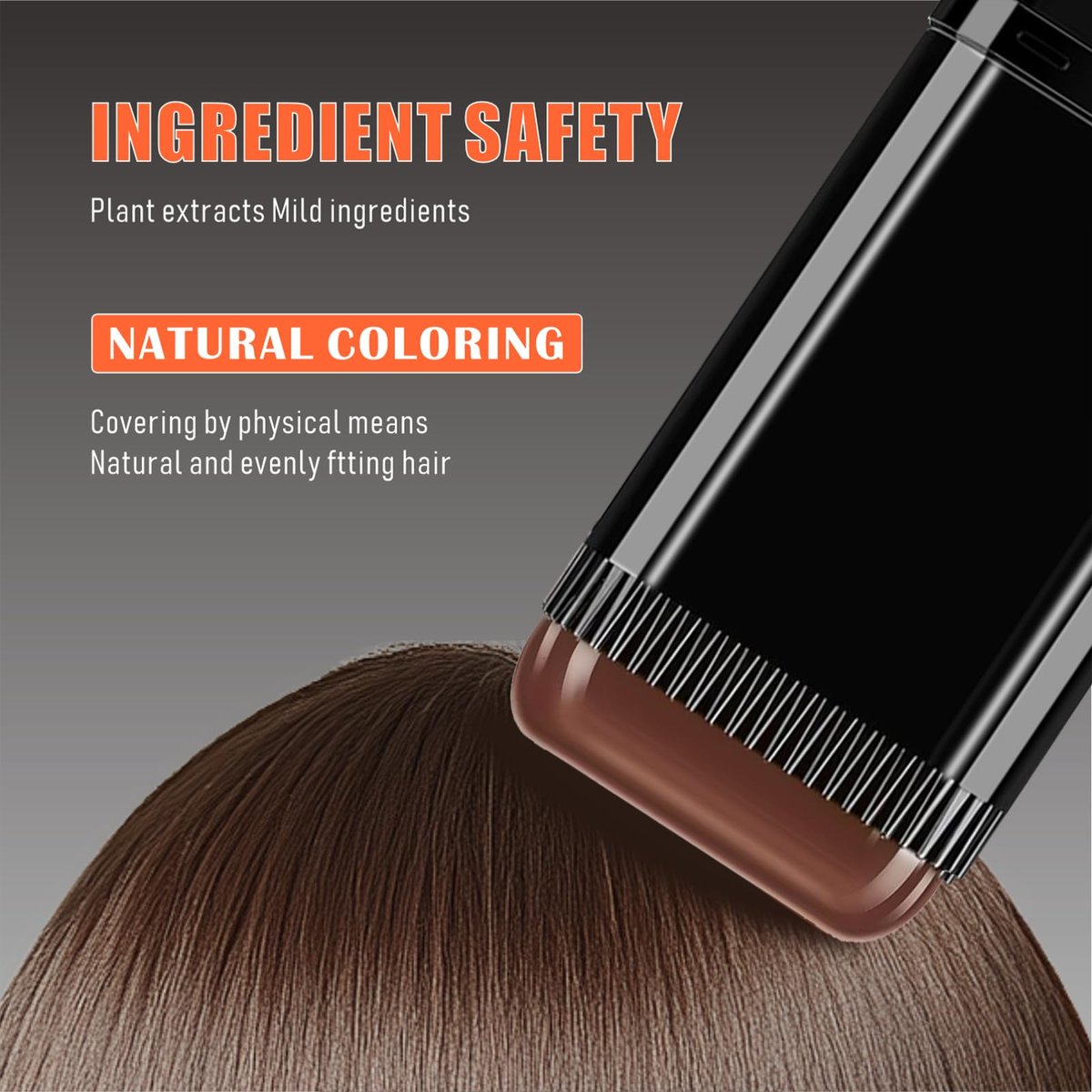 3PCS 2 in 1 Instant Hair Color Stick - Waterproof & Sweat Proof Touch-Up Hair Dye Sticks with Comb for Women and Men (Black / Dark Brown / Coffee Brown) - görsel 14