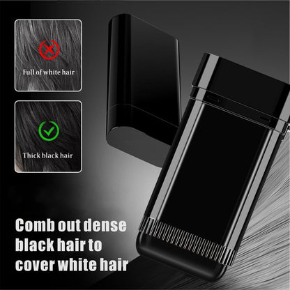 3PCS 2 in 1 Instant Hair Color Stick - Waterproof & Sweat Proof Touch-Up Hair Dye Sticks with Comb for Women and Men (Black / Dark Brown / Coffee Brown)