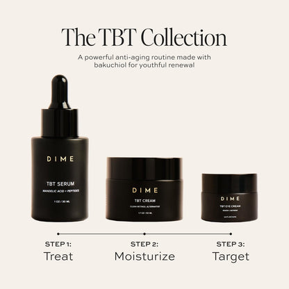 DIME Beauty TBT Eye Cream - Smooth Fine Lines, Firm Skin, Restore Bounce, Long Lasting Hydration with Bakuchiol (0.5 oz / 15 ml) Avelisse