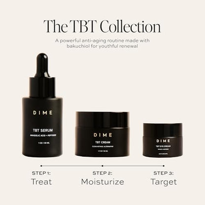 DIME Beauty TBT Eye Cream - Smooth Fine Lines, Firm Skin, Restore Bounce, Long Lasting Hydration with Bakuchiol (0.5 oz / 15 ml) Avelisse