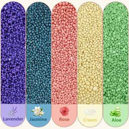 Anreacho 1.1 lb Hard Wax Beans for Hair Removal – Brazilian, Bikini, Face, Eyebrows, Underarms, Chest, Back, Legs – Wax Refill for Women & Men – Pack of 5 Avelisse