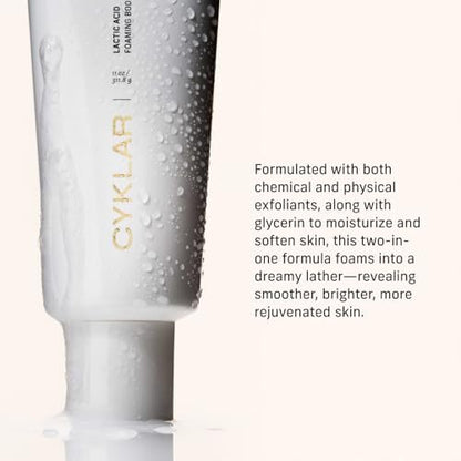 Cyklar Lactic Acid Body Polish – Chemical & Physical Exfoliator with AHAs & Volcanic Pumice – Hydrating Glycerin – Fragrance-Free, 11 fl oz Avelisse