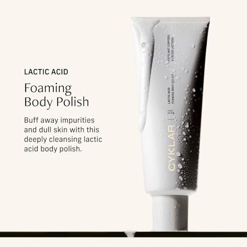 Cyklar Lactic Acid Body Polish – Chemical & Physical Exfoliator with AHAs & Volcanic Pumice – Hydrating Glycerin – Fragrance-Free, 11 fl oz Avelisse